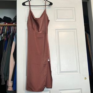 Silky feel dusty rose 3/4 dress
